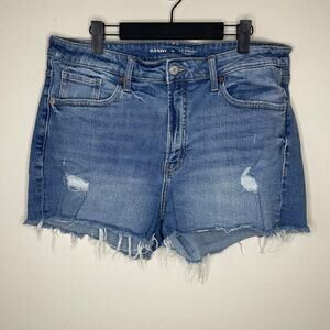 Old Navy O.G. Straight Denim Shorts High Rise Cutoff - Size 16